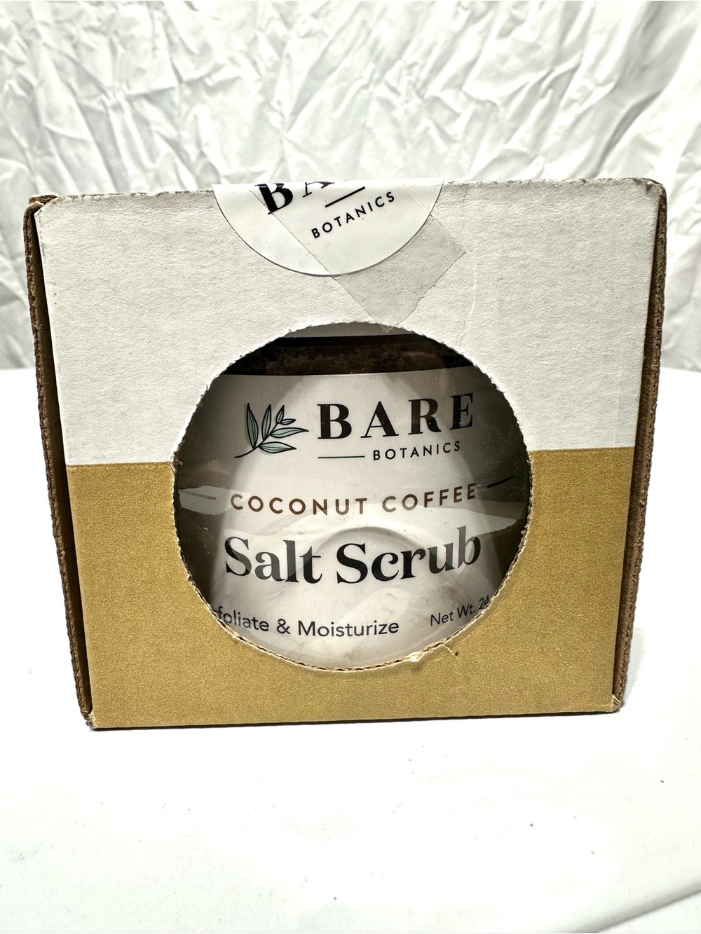 BARE BOTANICS Coconut Coffee Salt Scrub 24oz Sealed Natural Body Polish
